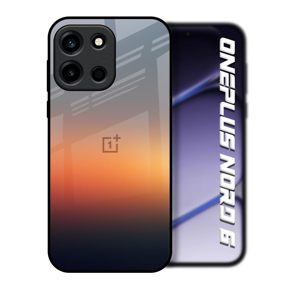 Aesthetic Orange OnePlus Nord 6 Glass Back Cover Online