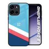 Pink & White Stripes OnePlus Nord 6 Glass Back Cover Online
