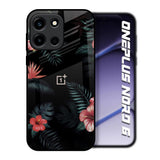 Tropical Art Flower OnePlus Nord 6 Glass Back Cover Online