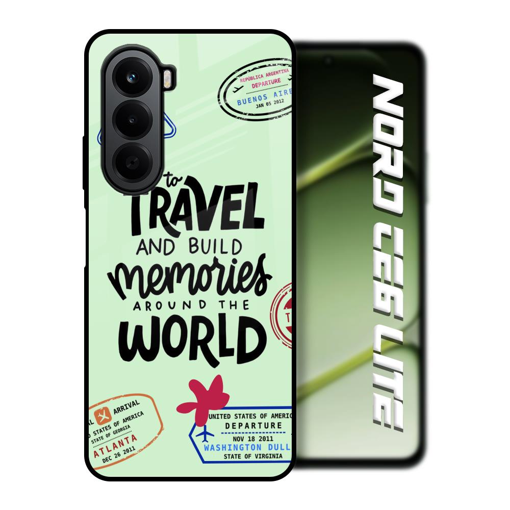 Travel Stamps OnePlus Nord CE6 lite Glass Back Cover Online