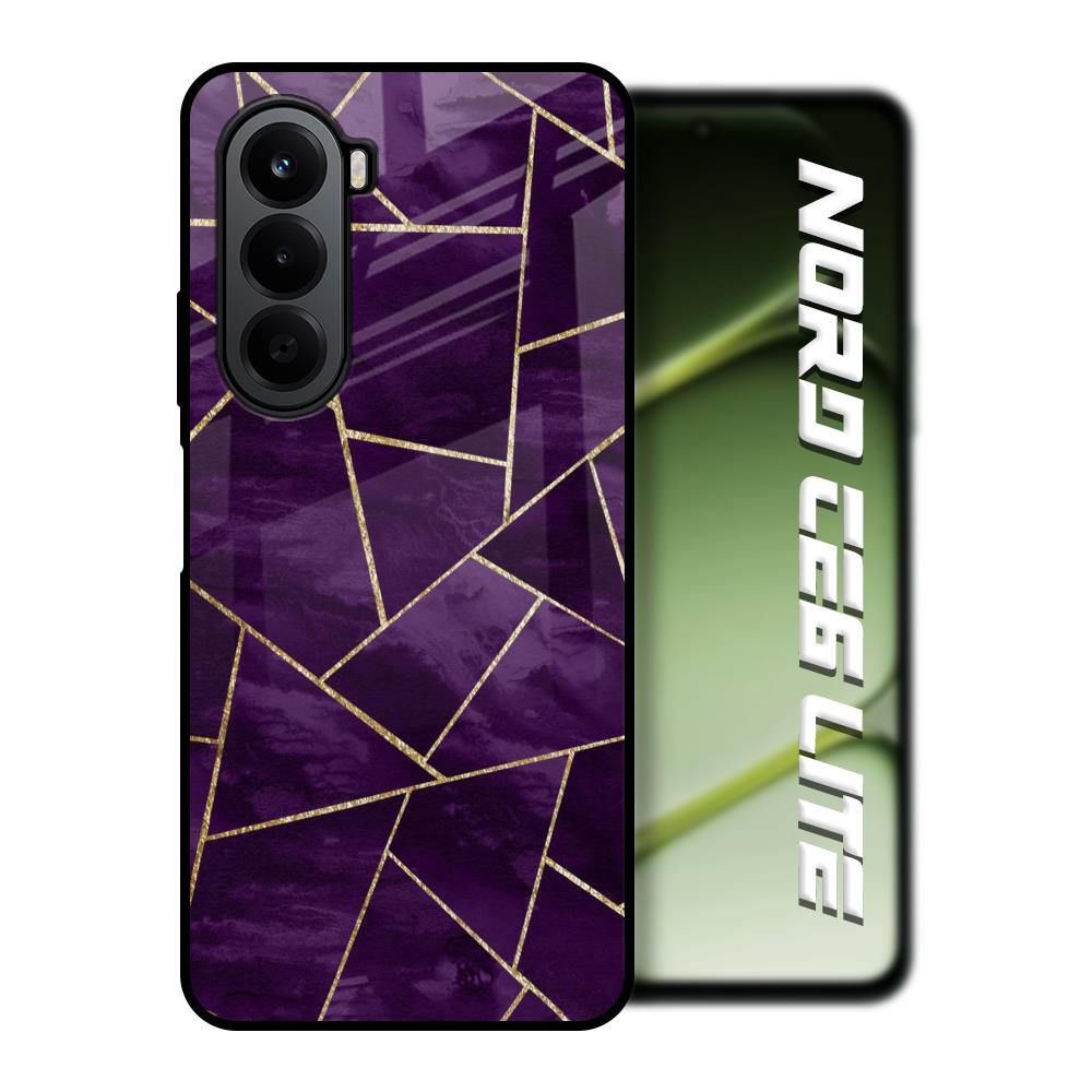 Geometric Purple OnePlus Nord CE6 lite Glass Back Cover Online