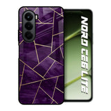 Geometric Purple OnePlus Nord CE6 lite Glass Back Cover Online