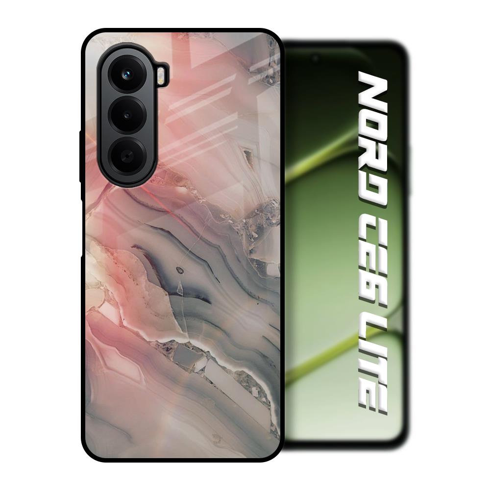 Pink And Grey Marble OnePlus Nord CE6 lite Glass Back Cover Online