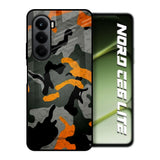 Camouflage Orange OnePlus Nord CE6 lite Glass Back Cover Online