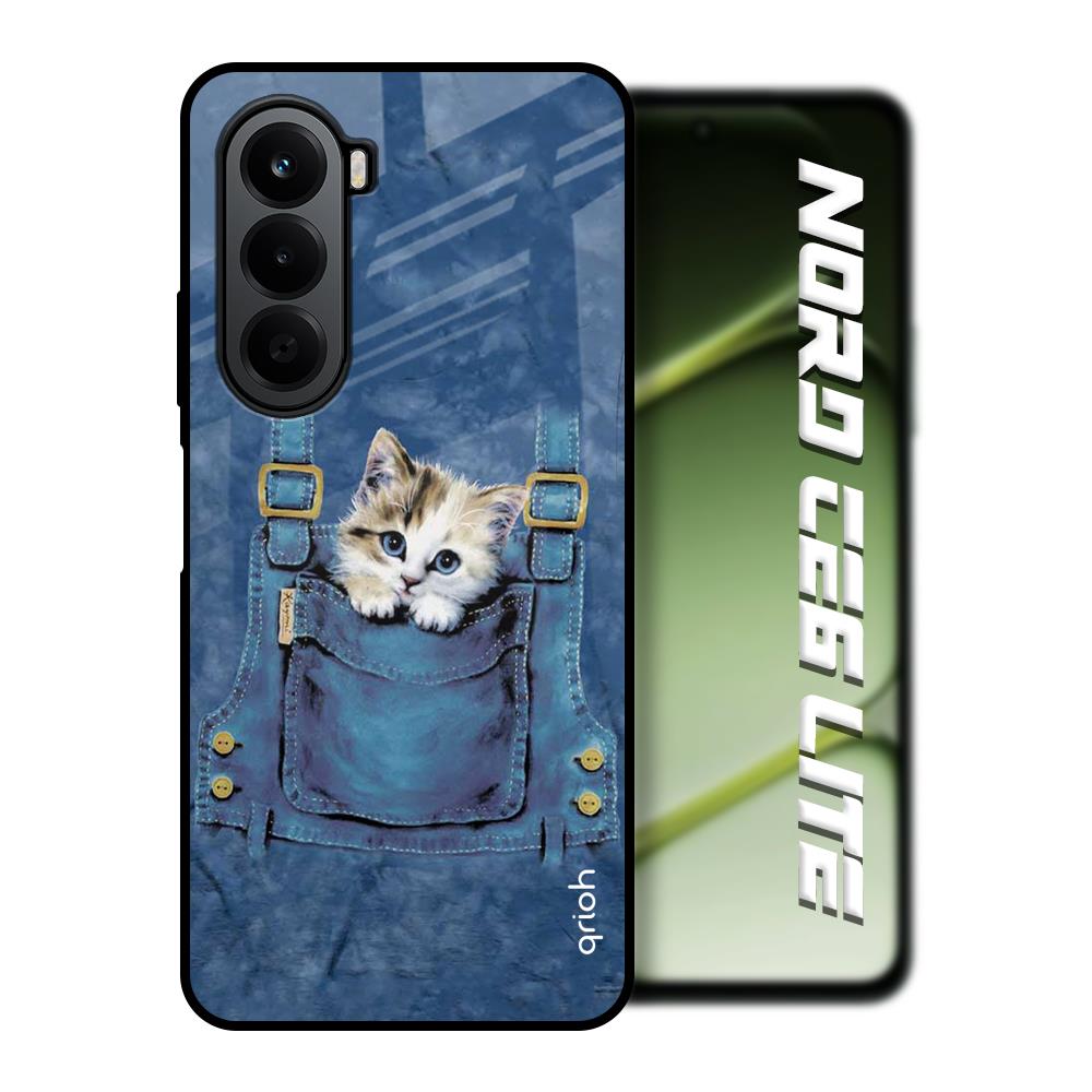 Kitty In Pocket OnePlus Nord CE6 lite Glass Back Cover Online