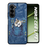 Kitty In Pocket OnePlus Nord CE6 lite Glass Back Cover Online
