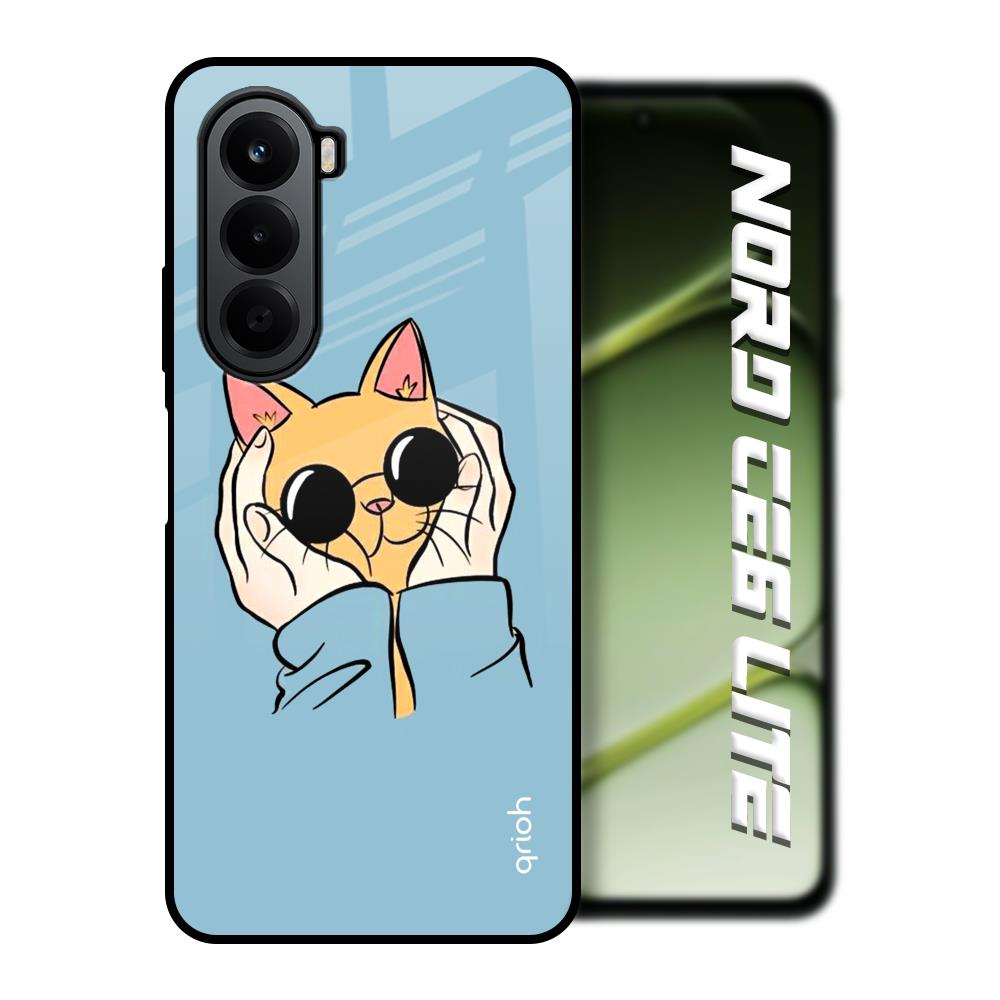 Adorable Cute Kitty OnePlus Nord CE6 lite Glass Back Cover Online