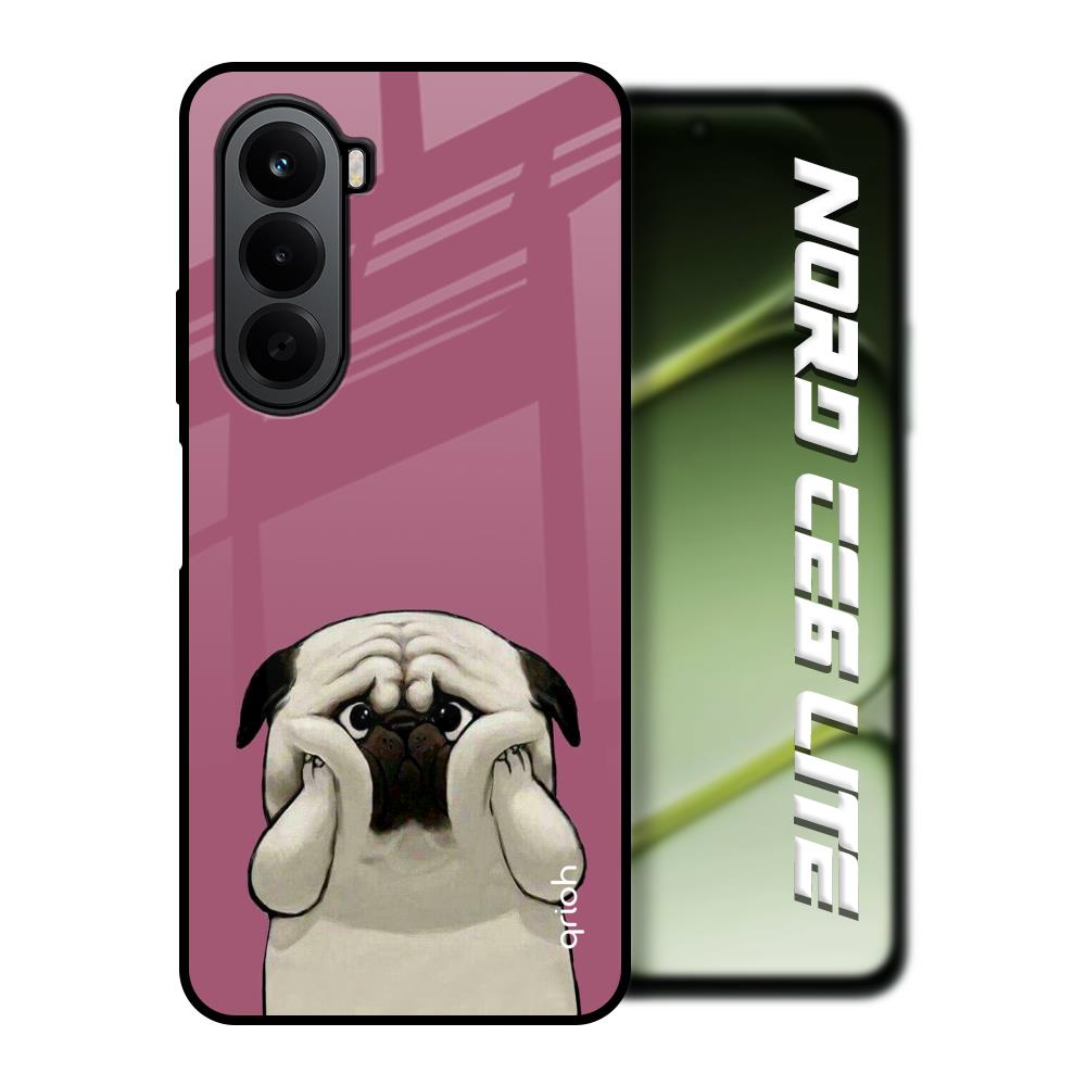Funny Pug Face OnePlus Nord CE6 lite Glass Back Cover Online
