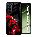 Red Angry Lion OnePlus Nord CE6 lite Glass Back Cover Online