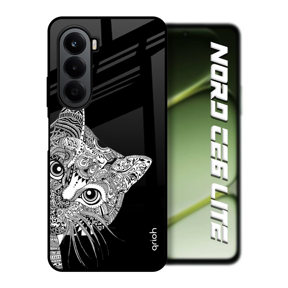 Kitten Mandala OnePlus Nord CE6 lite Glass Back Cover Online
