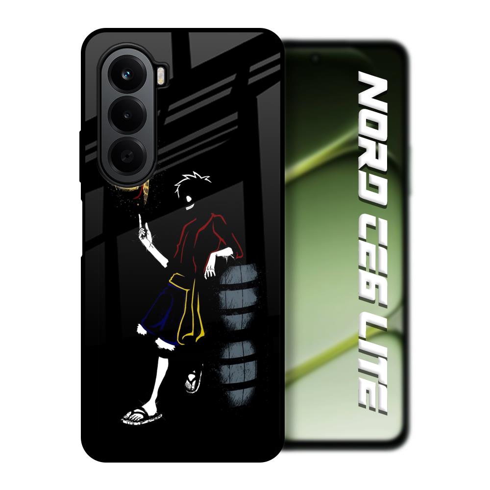 Luffy Line Art OnePlus Nord CE6 lite Glass Back Cover Online