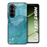 Blue Golden Glitter OnePlus Nord CE6 lite Glass Back Cover Online
