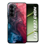 Blue & Red Smoke OnePlus Nord CE6 lite Glass Back Cover Online