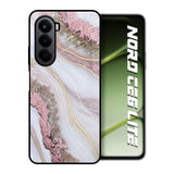 Pink & Gold Gllitter Marble OnePlus Nord CE6 lite Glass Back Cover Online