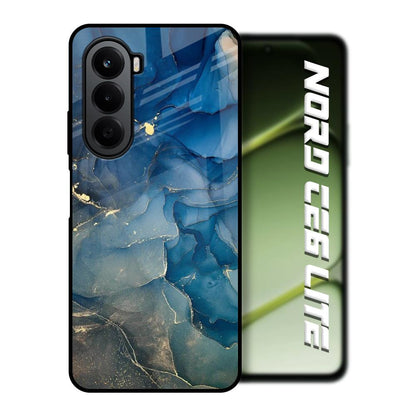 Blue Cool Marble OnePlus Nord CE6 lite Glass Back Cover Online