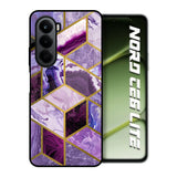 Purple Rhombus Marble OnePlus Nord CE6 lite Glass Back Cover Online