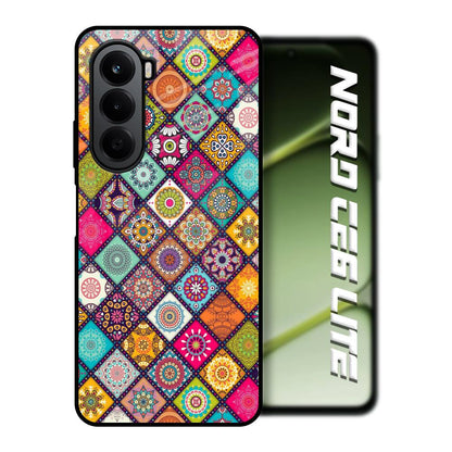 Multicolor Mandala OnePlus Nord CE6 lite Glass Back Cover Online