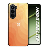 Orange Curve Pattern OnePlus Nord CE6 lite Glass Back Cover Online
