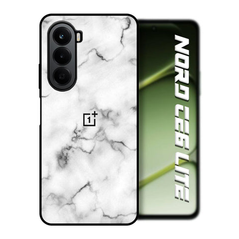 Satin White Marble OnePlus Nord CE6 lite Glass Back Cover Online