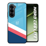 Pink & White Stripes OnePlus Nord CE6 lite Glass Back Cover Online