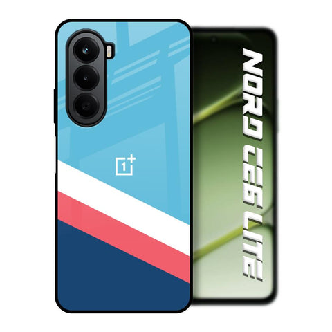 Pink & White Stripes OnePlus Nord CE6 lite Glass Back Cover Online