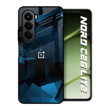 Polygonal Blue Box OnePlus Nord CE6 lite Glass Back Cover Online