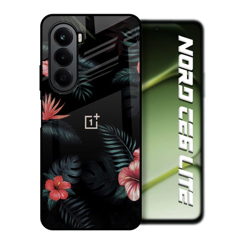 Tropical Art Flower OnePlus Nord CE6 lite Glass Back Cover Online