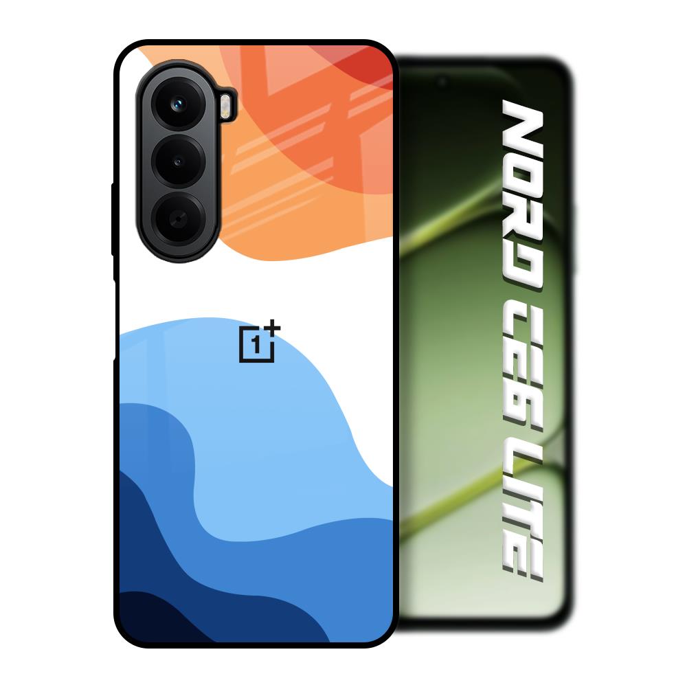 Wavy Color Pattern OnePlus Nord CE6 lite Glass Back Cover Online