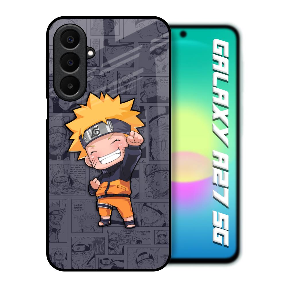 Orange Chubby Samsung Galaxy A27 5G Glass Back Cover Online