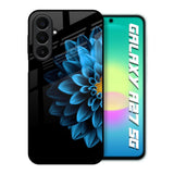 Half Blue Flower Samsung Galaxy A27 5G Glass Back Cover Online