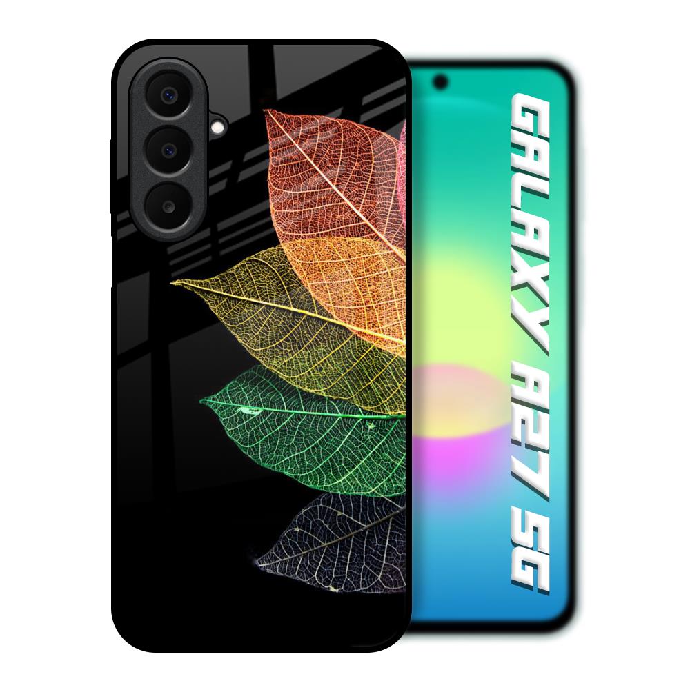 Colorful Leaves Samsung Galaxy A27 5G Glass Back Cover Online