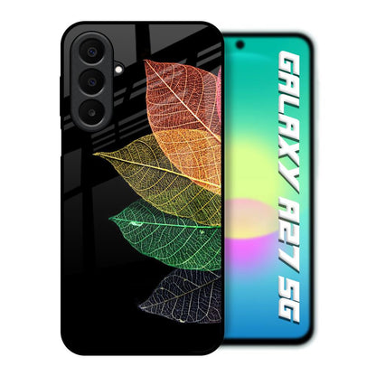 Colorful Leaves Samsung Galaxy A27 5G Glass Back Cover Online