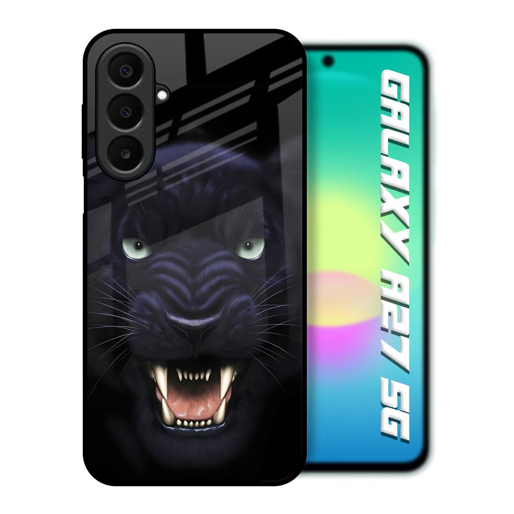 Angry Black Tiger Samsung Galaxy A27 5G Glass Back Cover Online