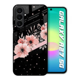 Floral Black Band Samsung Galaxy A27 5G Glass Back Cover Online