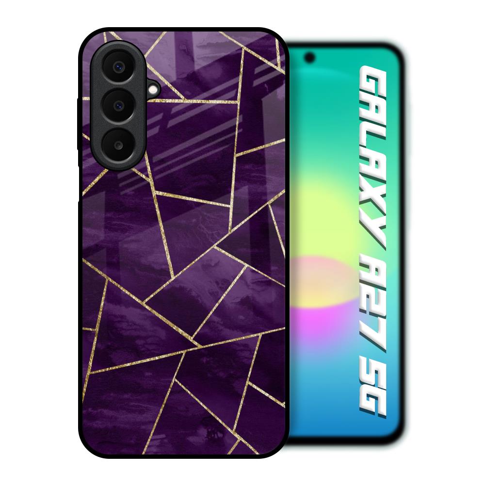 Geometric Purple Samsung Galaxy A27 5G Glass Back Cover Online