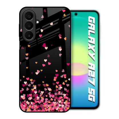 Heart Rain Fall Samsung Galaxy A27 5G Glass Back Cover Online