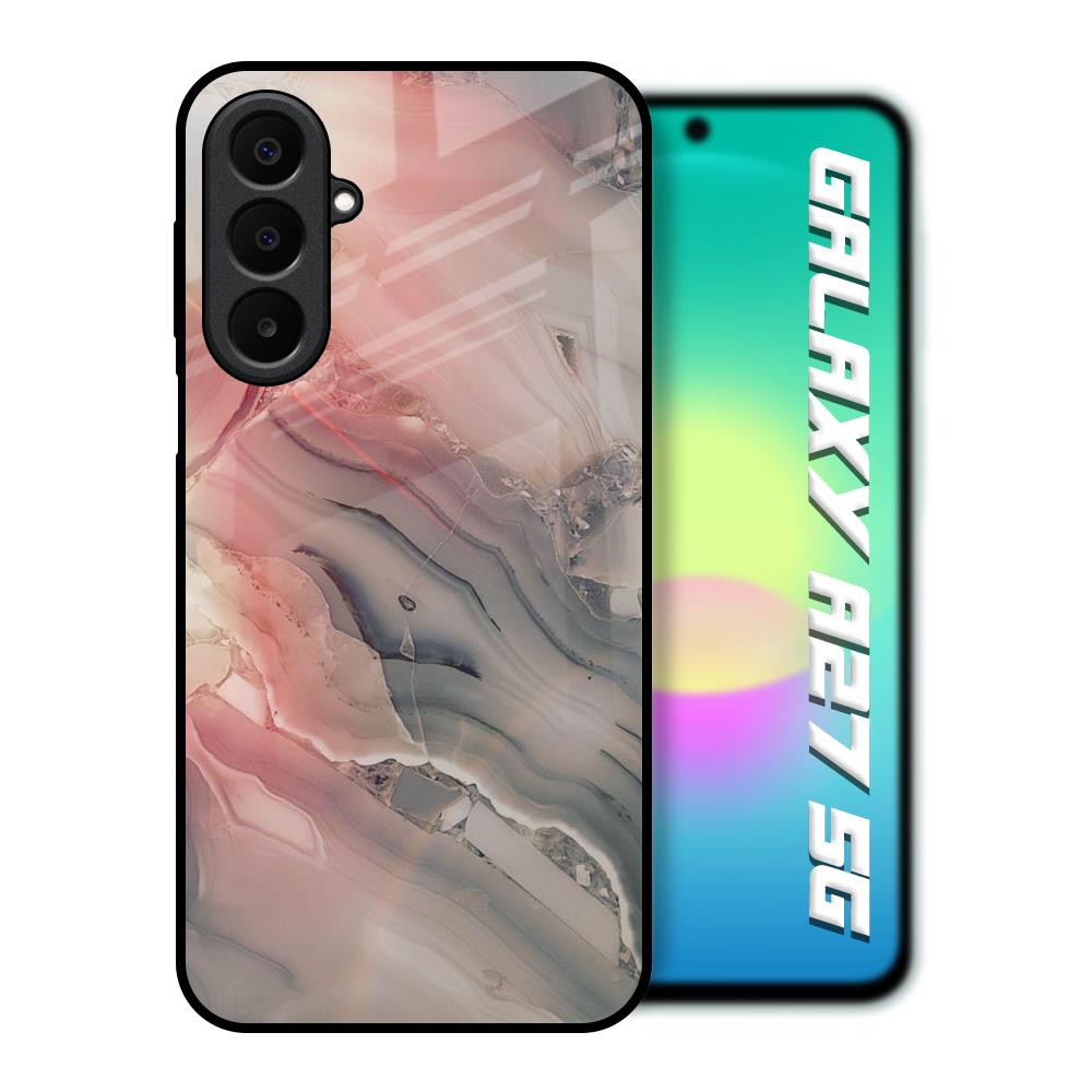 Pink And Grey Marble Samsung Galaxy A27 5G Glass Back Cover Online