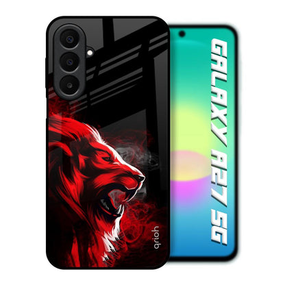 Red Angry Lion Samsung Galaxy A27 5G Glass Back Cover Online