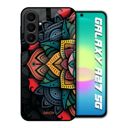 Retro Gorgeous Flower Samsung Galaxy A27 5G Glass Back Cover Online