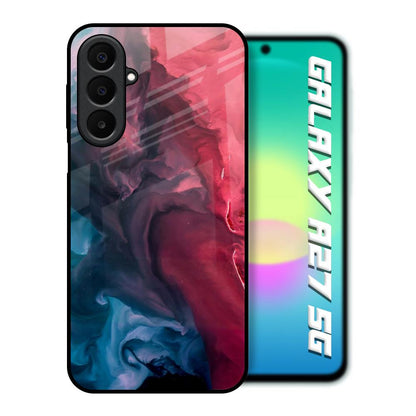 Blue & Red Smoke Samsung Galaxy A27 5G Glass Back Cover Online