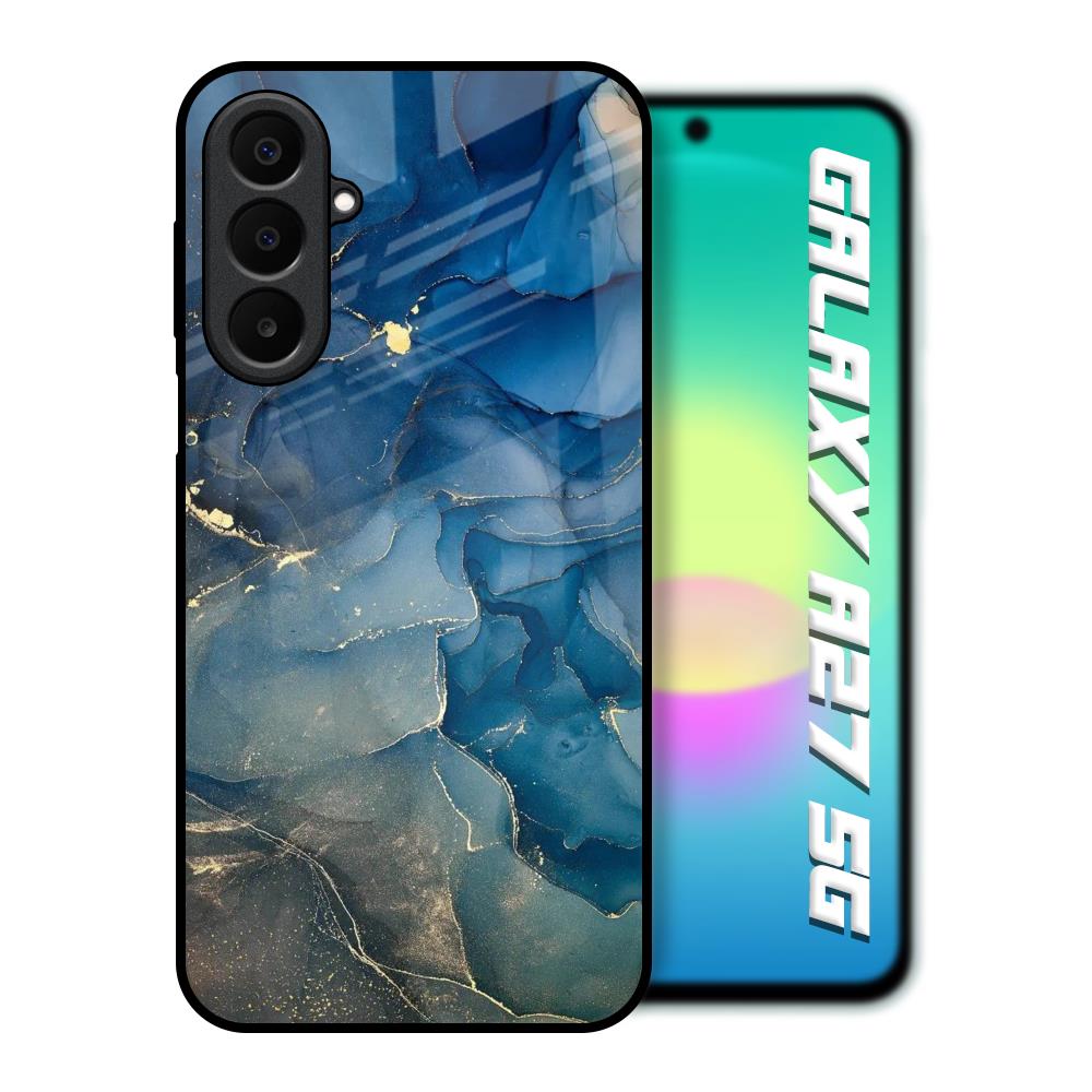 Blue Cool Marble Samsung Galaxy A27 5G Glass Back Cover Online