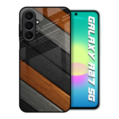 Tri Color Wood Samsung Galaxy A27 5G Glass Back Cover Online