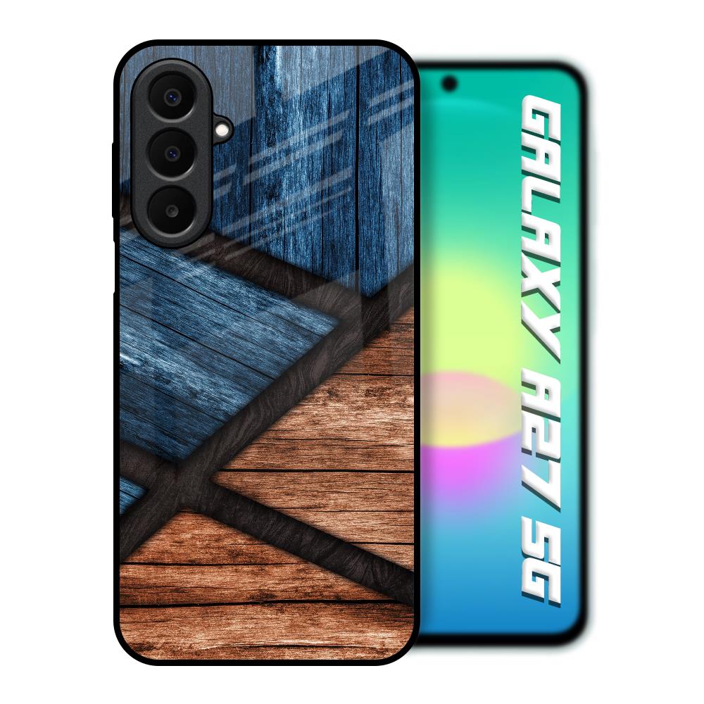 Wooden Tiles Samsung Galaxy A27 5G Glass Back Cover Online