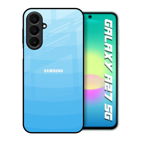 Wavy Blue Pattern Samsung Galaxy A27 5G Glass Back Cover Online