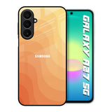Orange Curve Pattern Samsung Galaxy A27 5G Glass Back Cover Online