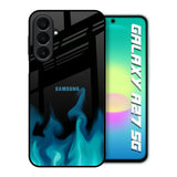 Teal Flames Samsung Galaxy A27 5G Glass Back Cover Online