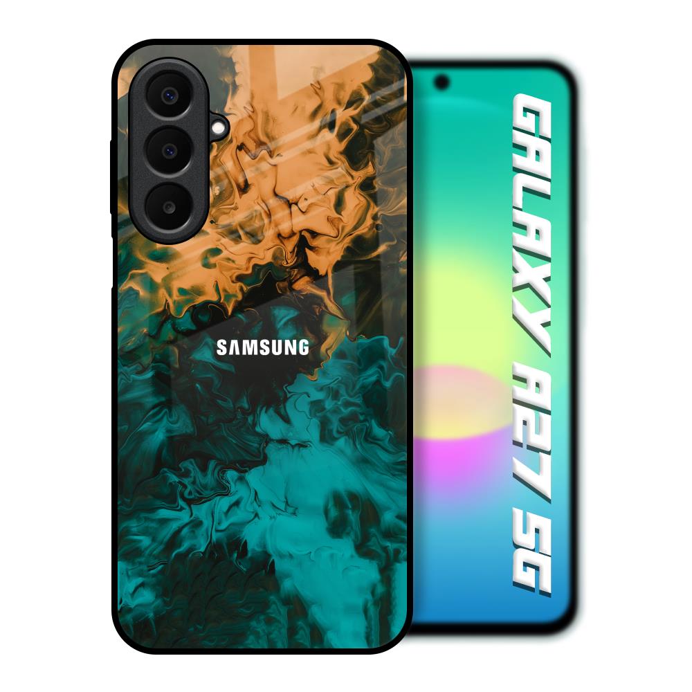 Watercolor Wave Samsung Galaxy A27 5G Glass Back Cover Online