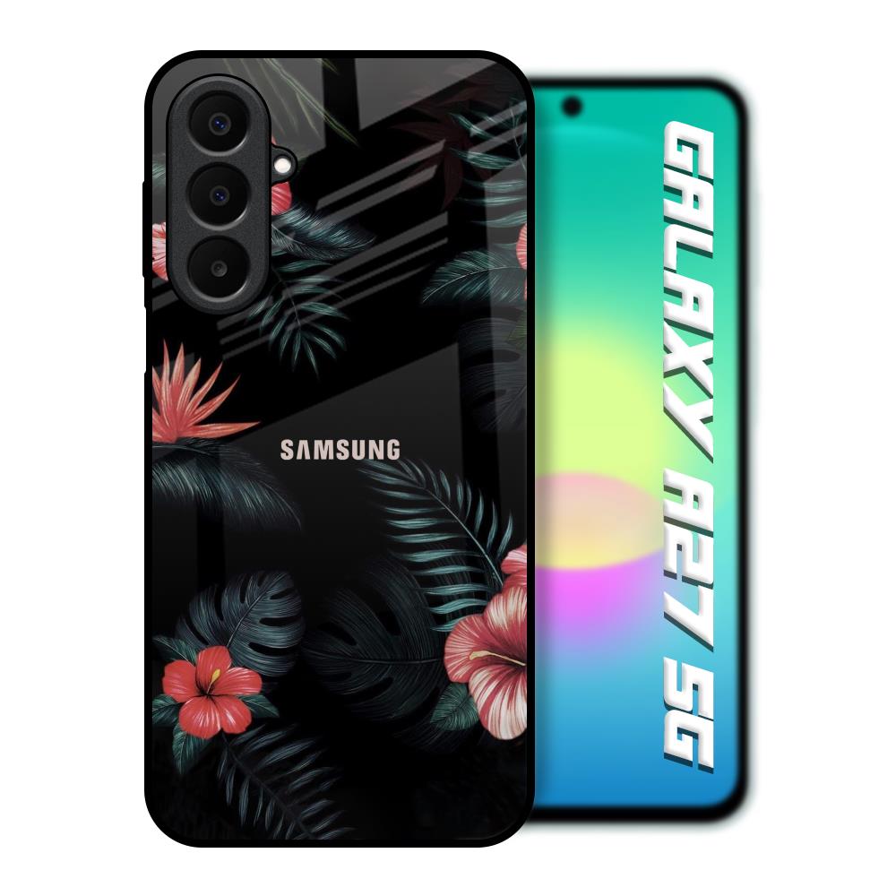 Tropical Art Flower Samsung Galaxy A27 5G Glass Back Cover Online