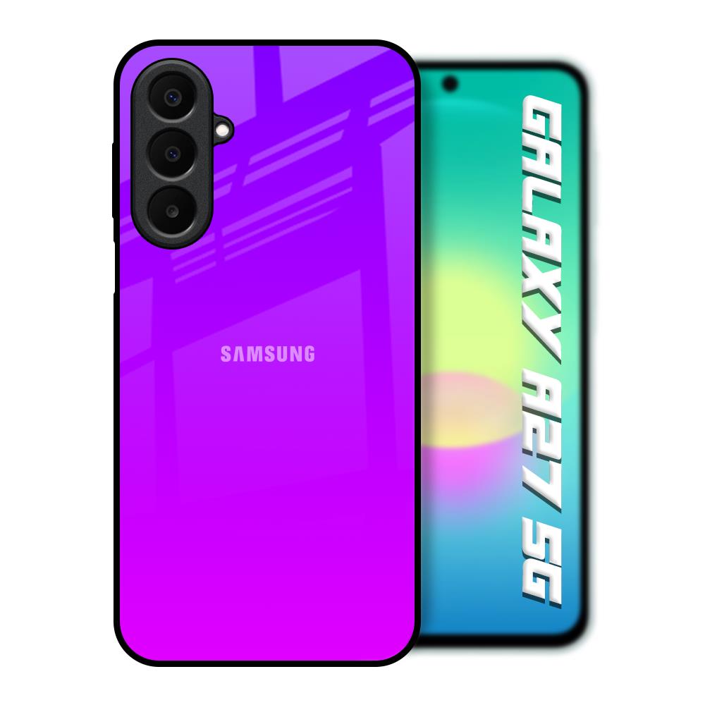 Purple Pink Samsung Galaxy A27 5G Glass Back Cover Online
