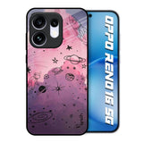 Space Doodles Oppo Reno16 5G Glass Back Cover Online
